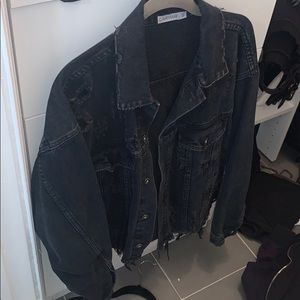 Carmar distressed black jean jacket oversized